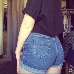 Stretchy high rise shorts